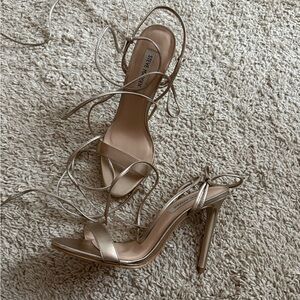 Steve Madden Gold Strappy Heels